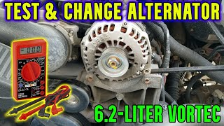 How to test &amp; change an alternator in a GM 6.2-liter Vortec V8 2008-2013 Cadillac Escalade &amp; more.