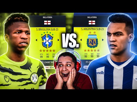 PROMESSAS BRASILEIRAS VS PROMESSAS ARGENTINAS na 4 DIVISÃO! FIFA 22  Experimento!! 