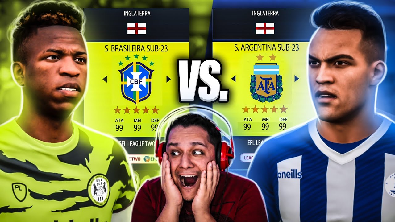 PROMESSAS BRASILEIRAS VS PROMESSAS ARGENTINAS na 4 DIVISÃO! FIFA 22  Experimento!! 