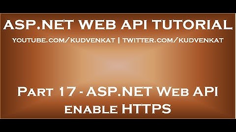 ASP NET Web API enable HTTPS
