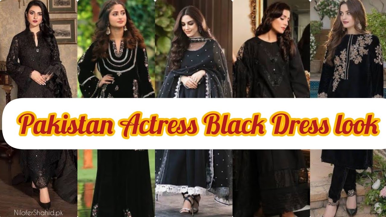 Pakistani actress black Dress// Black Dress// actress// Actress Black dress look // Fashion Capture