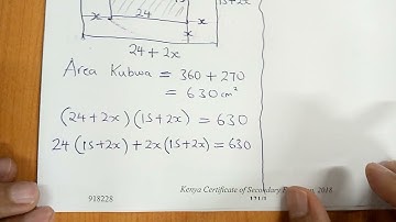 KCSE 2021 - QUADRATIC EQUATIONS
