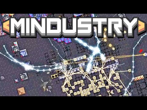 Using 1000's Of Lightning Cannons To Attack The Enemy in Mindustry 5.0