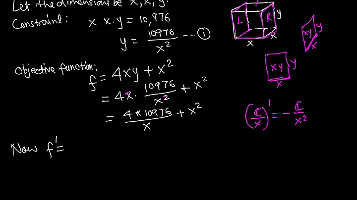 Calc I: minimizing the material of an open top box with a square base