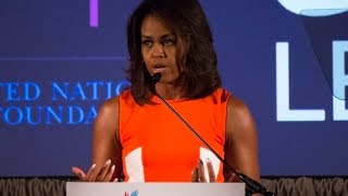 Michelle Obama Champions for Girls' Education