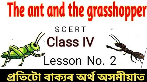 The ant and the Grasshopper//SCERT//Class IV//Lesson No.2//With Assamese meaning line by line //