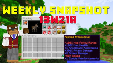 Minecraft Snapshot 13w21a - New Horse Inventory UI, Attributes & Bug Fixes ! ! !