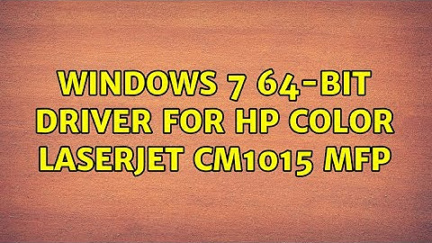 Hp color laserjet cm1017 mfp driver windows 7