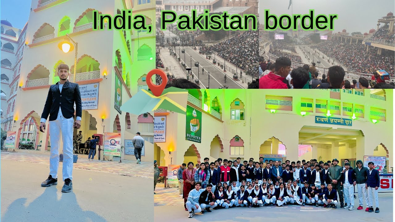 India 🇮🇳 pakistan 🇵🇰 border Amritsar, Punjab (￼ School tour) ￼ full, enjoying friends ) monish855