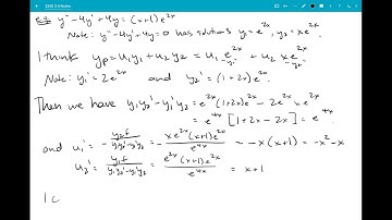 3.5: Variation of Parameters 4 -  example