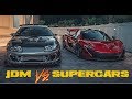 JDM CARS GOING AGAINST SUPERCARS!(Mazda rx7, Bugatti Veyron, Toyota Supra, Lamborghini & more)