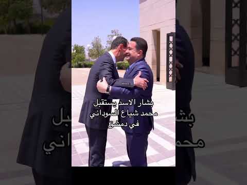بشار الاسد يستقبل محمد شياع السوداني في دمشق الشعب العراقي العراق بشار الأسد سوريا دمشق بغداد 