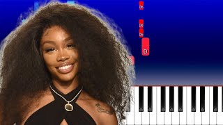 SZA - Blind (Piano Tutorial)