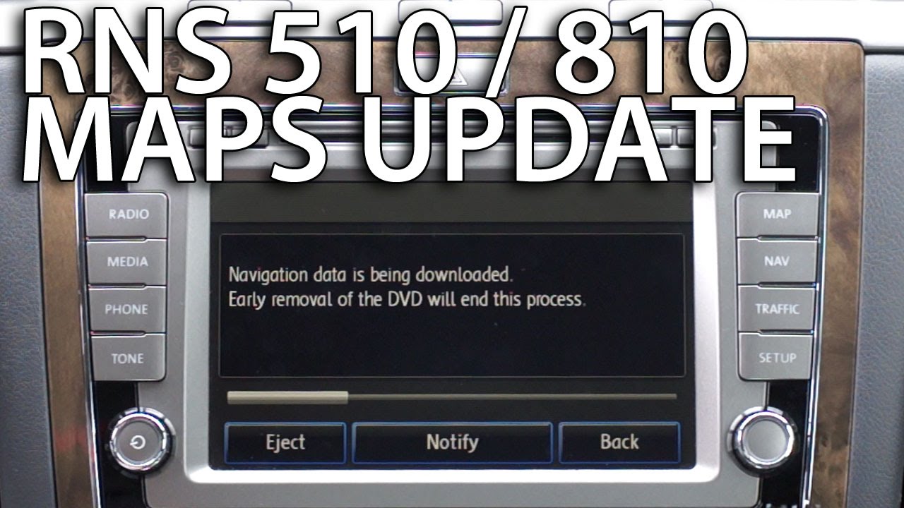 Verder Entertainment Misverstand How to update maps in RNS 510 / 810 (Volkswagen Skoda Seat) GPS database  upgrade - YouTube