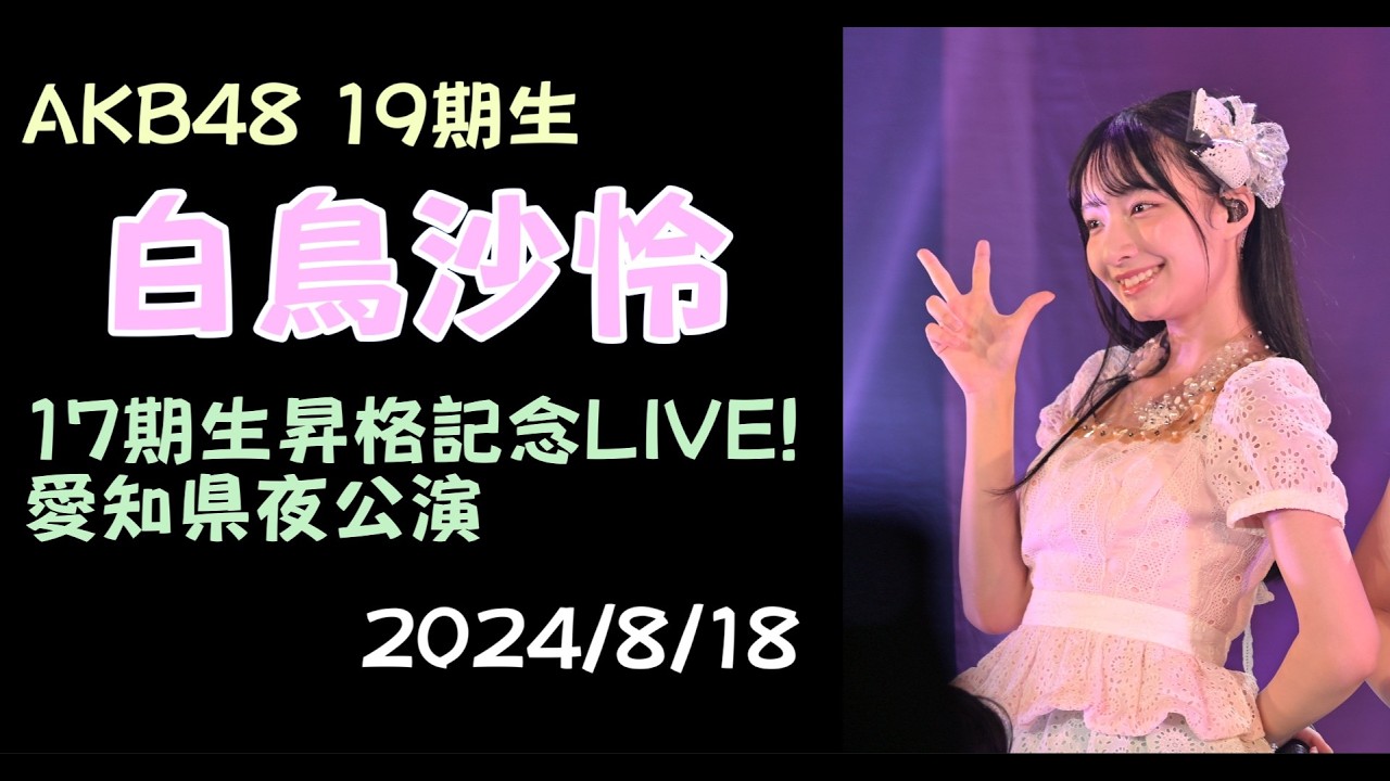 白鳥沙怜 17期生昇格記念LIVE specialくじ サイン入りタペストリー AKB48白鳥沙怜 17期昇格記念LIVE!新メンバー挨拶まわり 愛知県夜公演