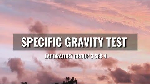 SPECIFIC GRAVITY TEST | LABORATORY GP 3 S 4 | UTHM