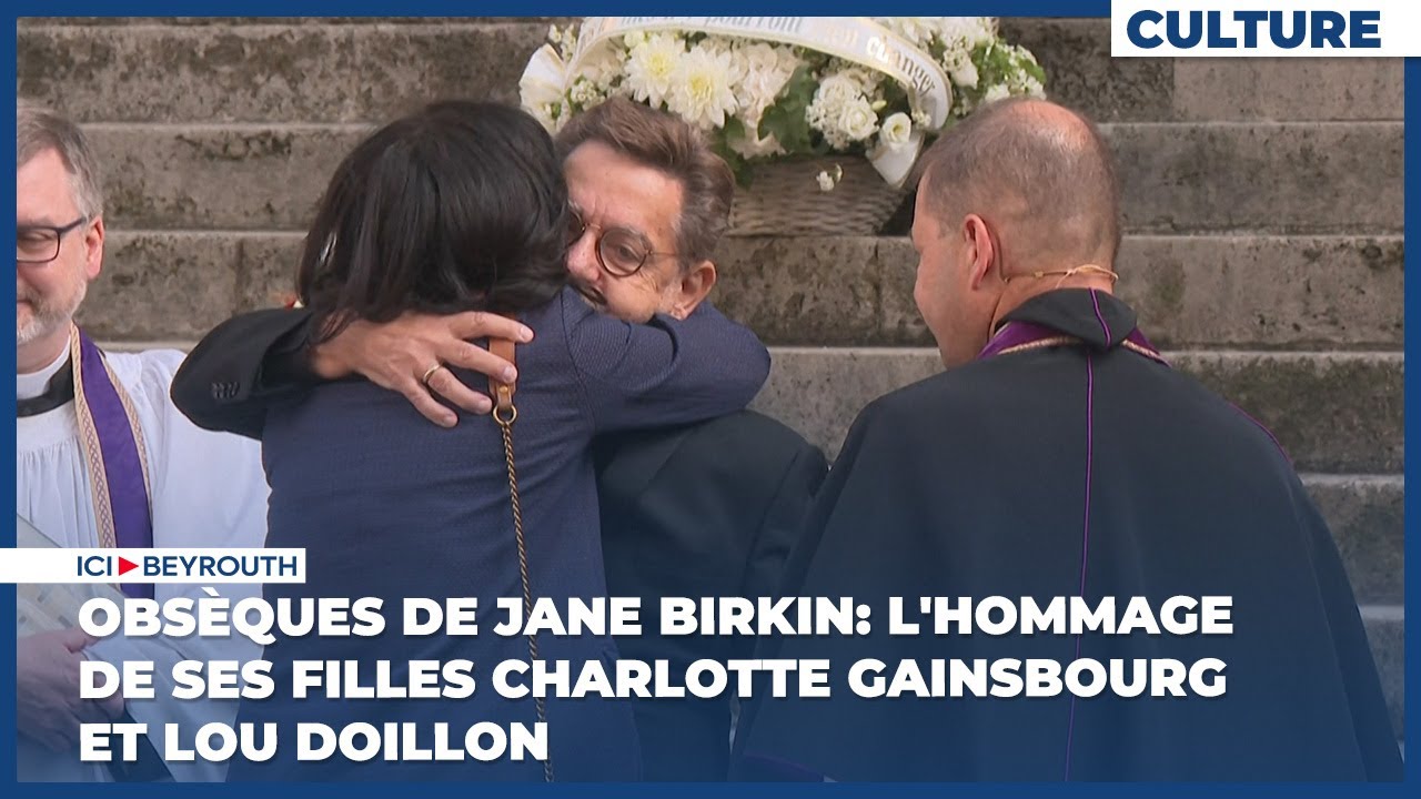 Obsèques de Jane Birkin l'hommage de ses filles Charlotte Gainsbourg et Lou Doillon