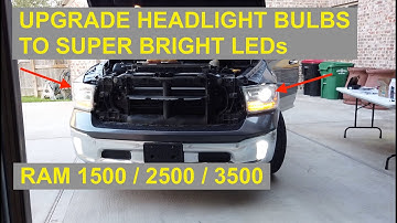 Upgrading headlight bulbs to SUPER BRIGHT LEDs for RAM 1500/2500/3500