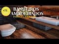 76 Banheiros Modernos: Revestimento que Imita Madeira