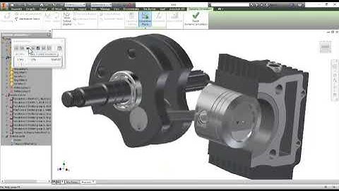 Dynamic Simulation Piston Autodesk Inventor