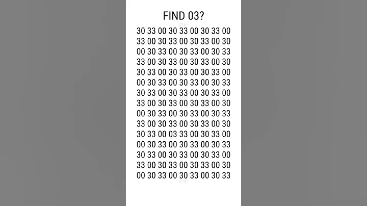 Find 03? | Brain Teaser #shorts  #puzzle  #opticalillusion