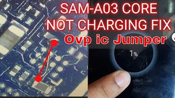 How To Fix #Samsun A03 Core Not Charging problem/SAM-A032F Charging Fix Solution/OVP Ic Short Jumper