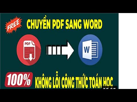 Chuyển PDF sang Word không bị lỗi công thức Toán-95% định dạng word