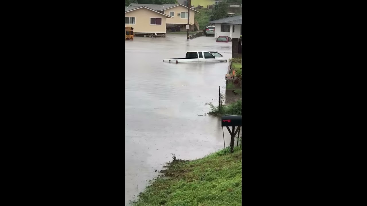 Major Flooding On Aleo Placein Kahului