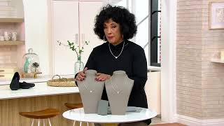 JAI Sterling Silver & 14K Hammered Disk Box Chain Necklace on QVC
