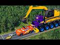 Big & Small McQueen vs Chick Hicks vs Tow Mater vs King Dinoco vs Duch Hudson - BeamNG.Drive