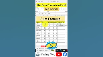 Sum Formula In Excel | Excel Formula | Sum Function