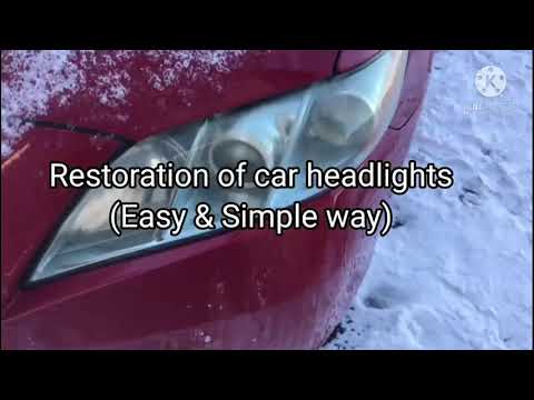 Restoration of headlights using Toothpaste|| Real way to restore headlights permanently