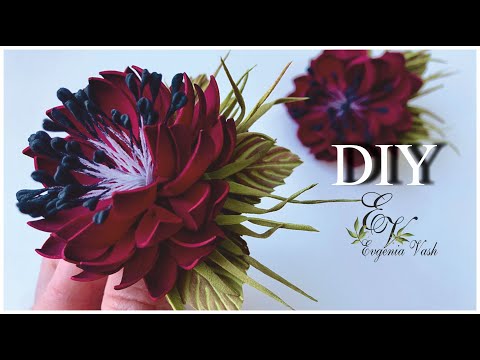 DIY 🌺 простые ЦВЕТЫ на резинки, заколки, повязки 🌺УКРАШЕНИЯ из фоамирана🌺flowers with your own hands