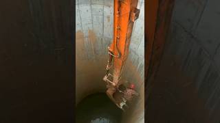 😱 most dangerous work in well | construction works #shorts #subscribers #construction #viralshorts