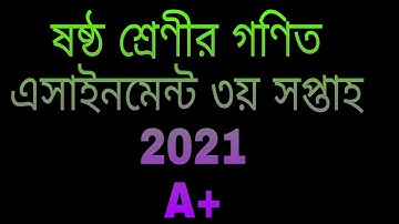 Class Six Math Assignment 3rd Week Solution 2021