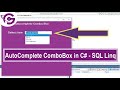 AutoComplete ComboBox C# with SQL using Linq Query | ProgrammingGeek