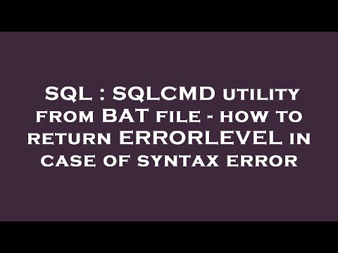 SQL : SQLCMD
