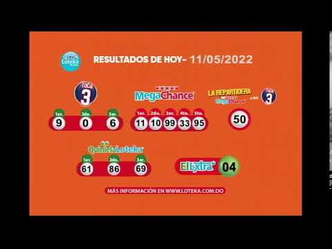 Loteka Lotería Electrónica Sorteo 7:55 PM 11-05-2022