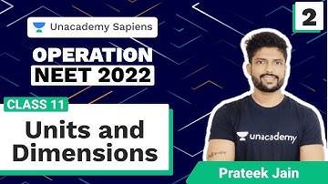 Operation NEET 2022 | Units and Dimensions L 2 | Class 11 | Prateek Jain | Physics