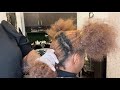 Her roots were black and hair was orange 🍊 | Coloring natural hair| Natural hair copper color