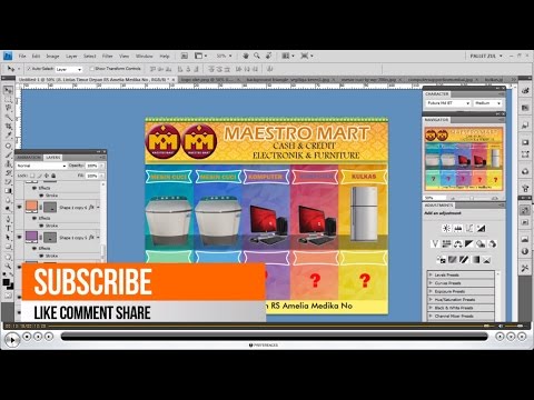 Tutorial photoshop cs - Cara Membuat Brosur Electronik Simple Keren dan Elegan #Part