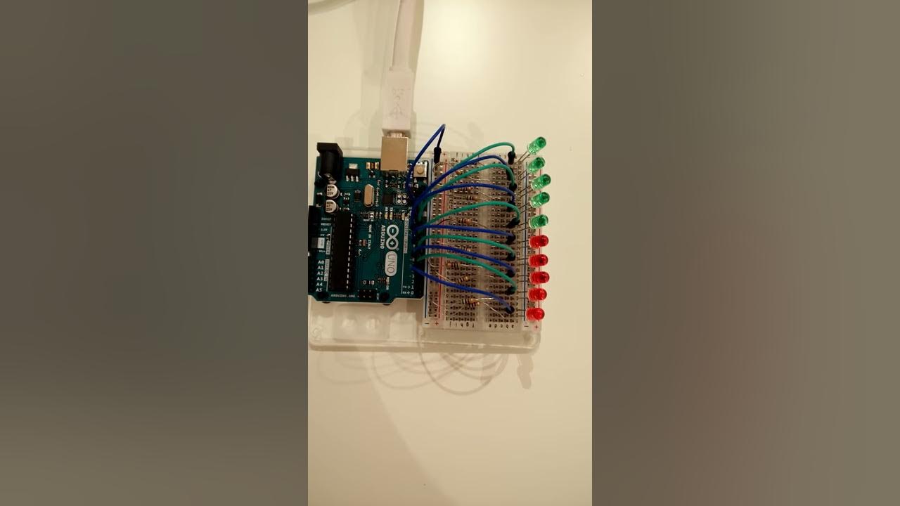 Arduino simple LED pattern (10 lights) - YouTube