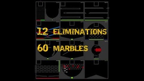 12 Times Eliminations Marble Race with 60 Marbles (in Algodoo)