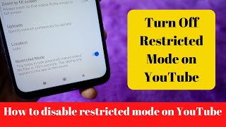 How to turn off restricted mode on Youtube - Disable Restricted Mode!