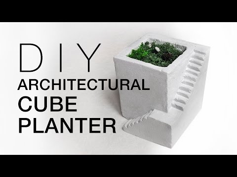 DIY Architectural Cube Planter with CLAY Home Room Decor