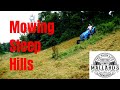 LS Tractor Brush Hogging Steep Hills