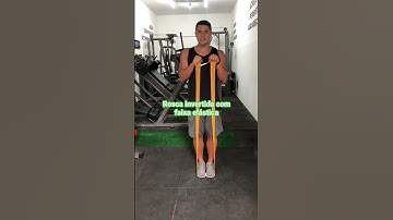 Rosca invertida com faixa elástica - Prof. Matheus Gomes #shorts