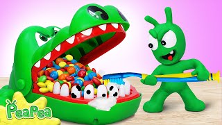 Brush Your Teeth With Crocodile Dentist Pea Pea!  Fun Dental Care for Kids!