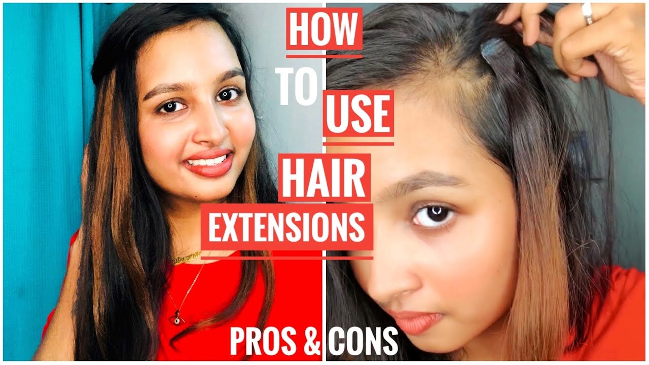 How to Clip in Hair Extensions Makeover in Telugu YouTube