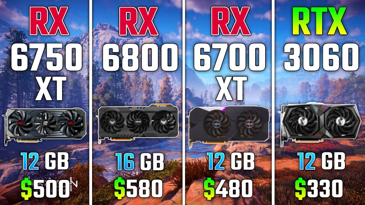 Radeon RX 6750 XT vs RTX 3070 and RX 6800 Performance Comparison